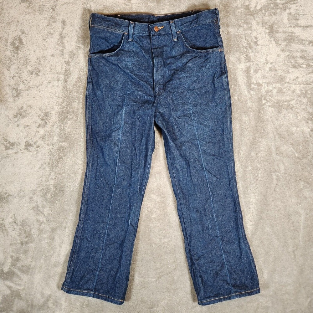 Wrangler Jeans 35X26‎ (Tag 36X34) Cowboy Cut Dark Wash western rodeo 935NAV